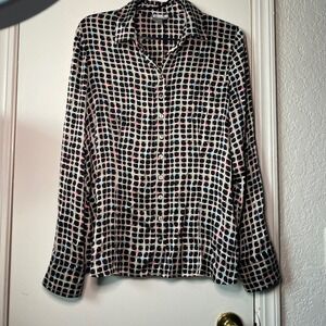 Worth Womens Silk Blend Geometric Large Natural Fabric Old Money Sophisticated